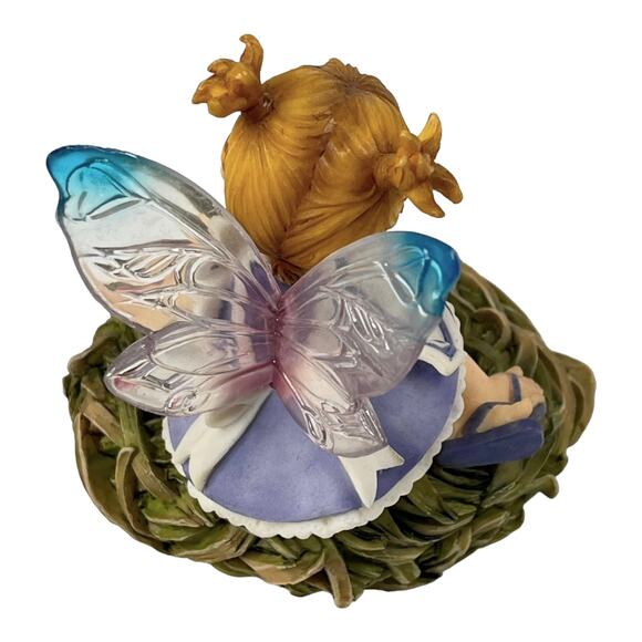 Robin’s Egg Fairie MY LITTLE KITCHEN FAIRIES Bird Nest Blue Eggs Fairy Figurine! - Picture 4 of 7